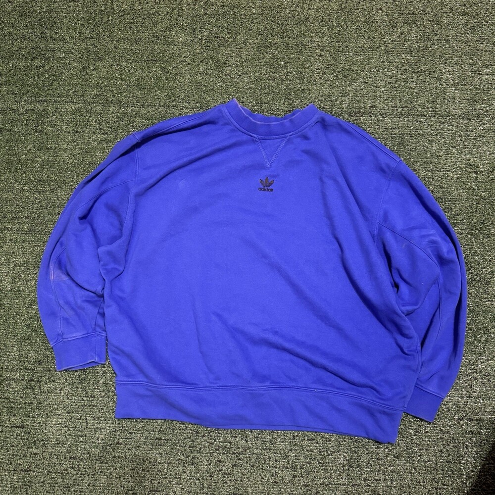 Adidas Sweatshirt‎ Womens Small Streetwear Modern Trefoil Logo Blue Good
